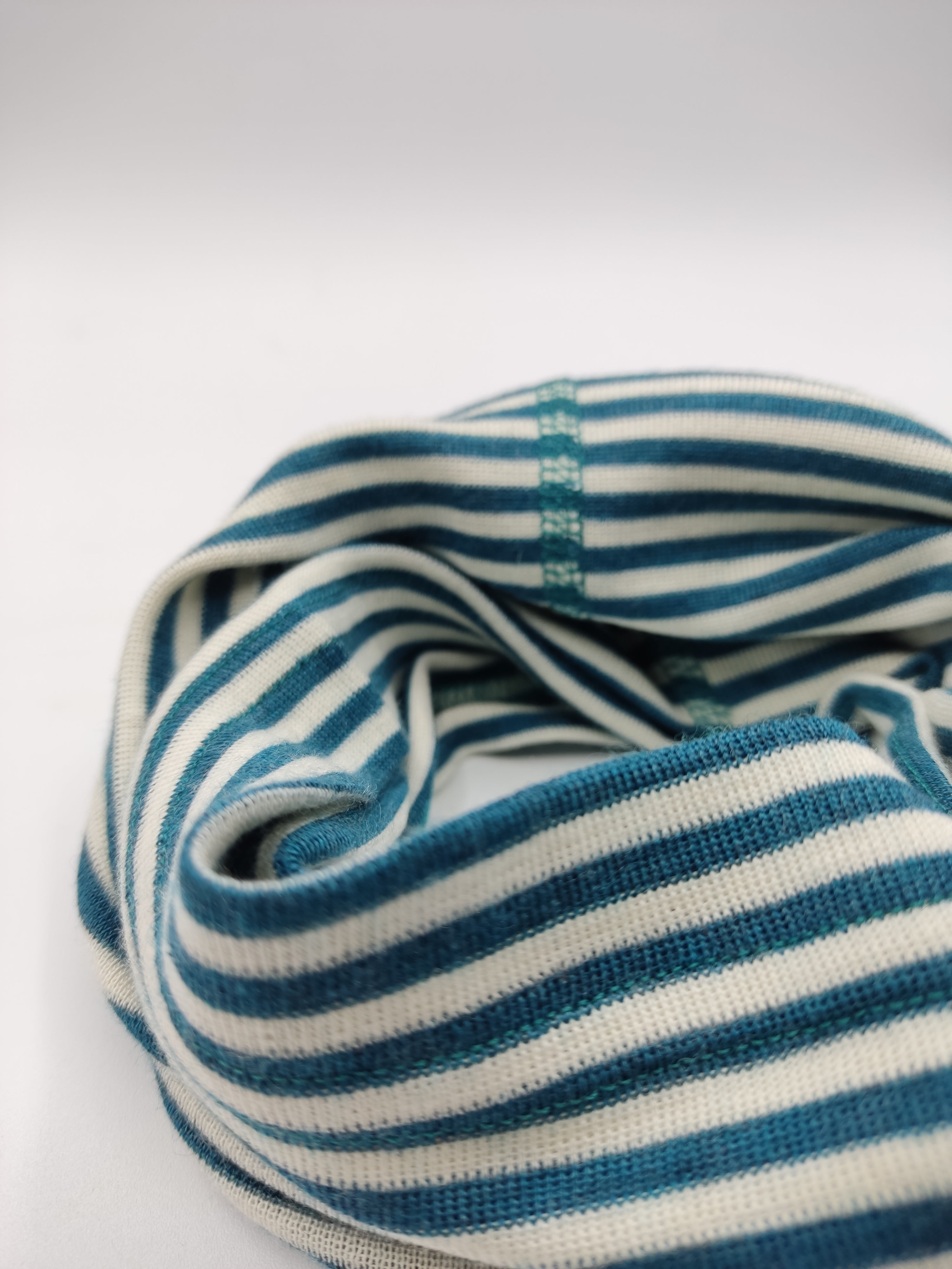 Scaldacollo in lana e seta per bambino e adulto // riga Petrol